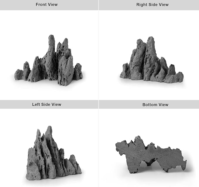 FZONE Aquarium Rocks Aquascaping, Micro Resin Seiryu Rock for Aquascaping