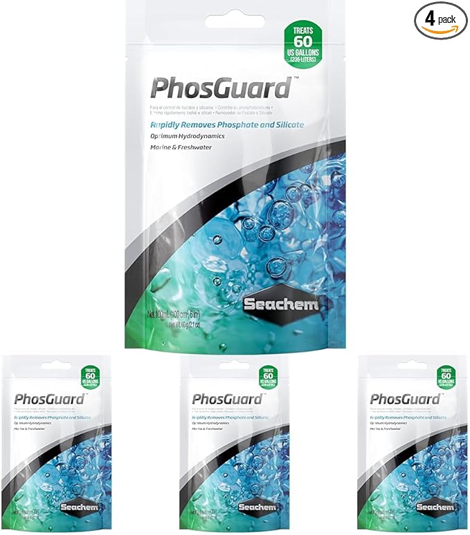Seachem PhosGuard,100 mL Bagged - 67101850,(Pack of 4)