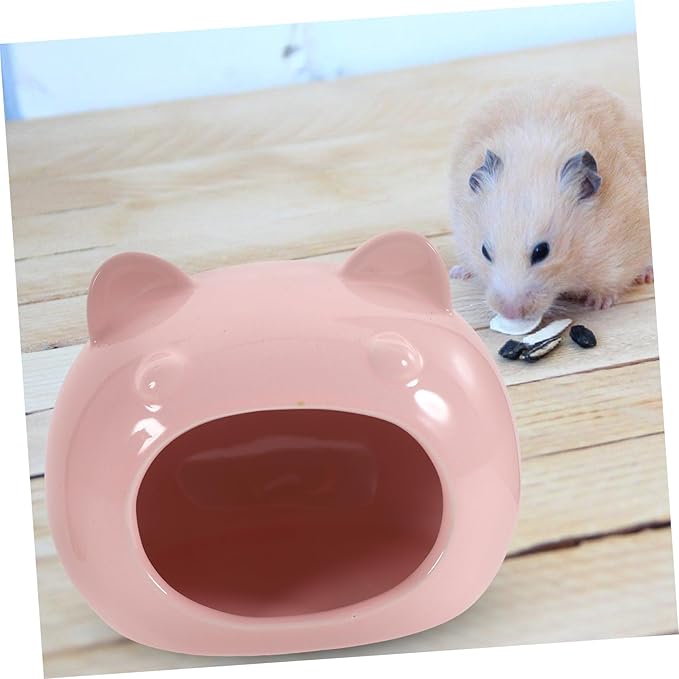 COLLBATH Ceramic Hamster Hideout Small Animal House Bed for Hamsters Gerbils Guinea Pigs and Hedgehogs Comfortable Ceramic Pet Shelter