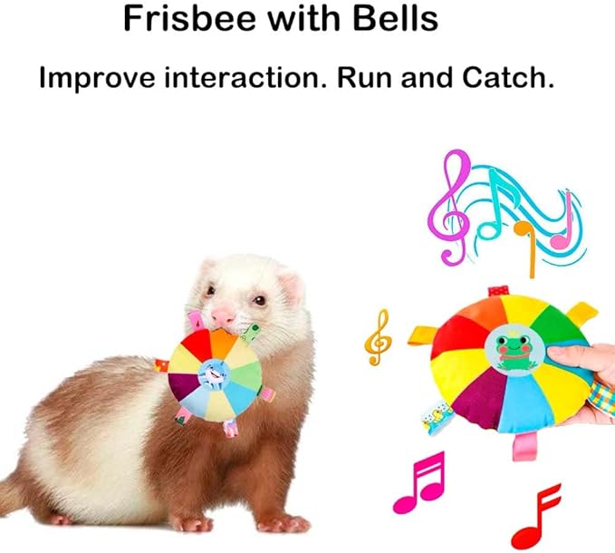 6 Pack Ferret Chew Toys Ferret Bell Balls Squeaker Toys Squeak Toy Teething Pet Toy Durable Knotted Tug of war Cotton Chew Toys Exercise Scratch Toy Interactive Cat Dog Rope Toy Set Small Animals