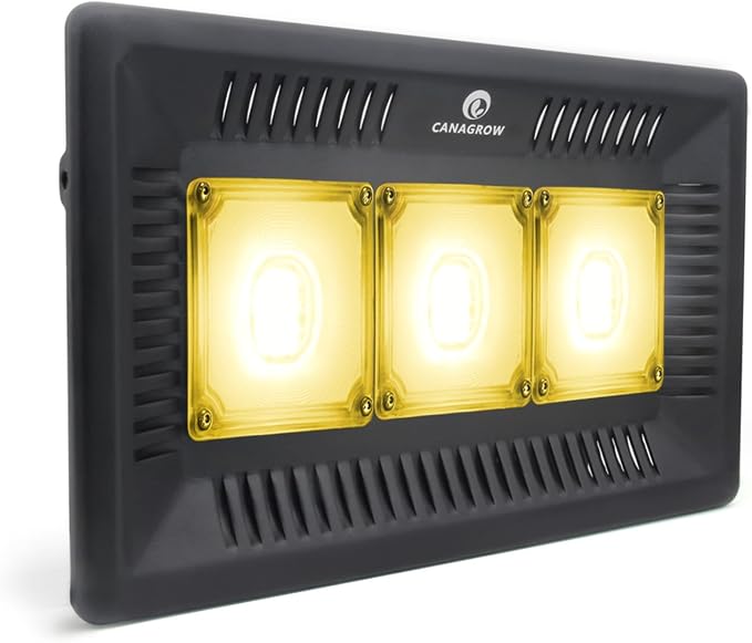 CANAGROW Waterproof Plant Light, Outdoor Grow Light, Sunlike Full Spectrum COB LED Grow Lamp, Refugium Light for Saltwater Aquarium, No Noise, Heating Lamps for Plants Seeding Veg Blooming Fruiting