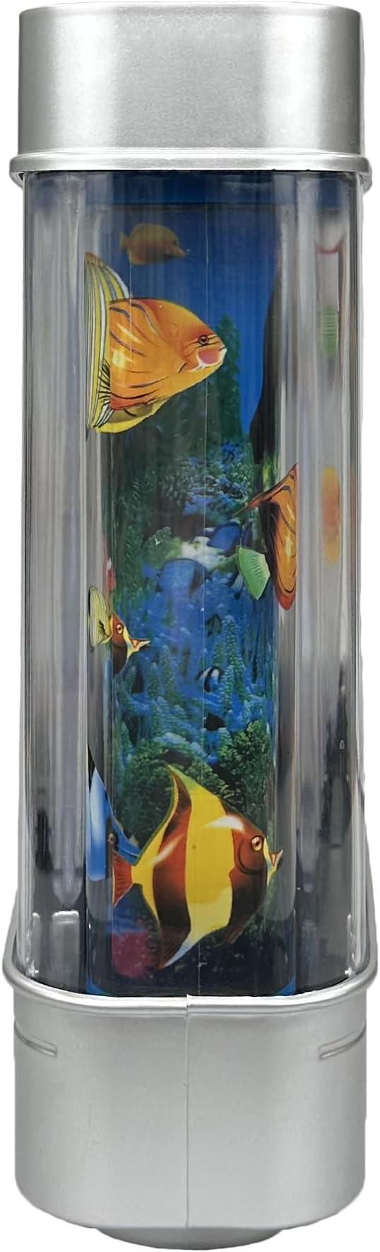 Tokenkuko Fake Motion Fish Tank Mini Aquarium, Artificial Tropical Decorative Lamp Night Light with Moving Fish, Gift for Family(US Plug) (Pack of 2)