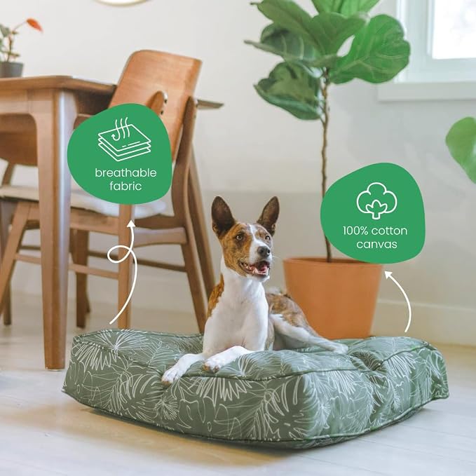 Molly Mutt Panama Dog Bed Duvet Cover, 100% Cotton Canvas Cover for Dog, Puppy, or Cat Bed, Durable, Washable, and Free of Harmful Chemicals, Medium/Large, 27"x36"x5"