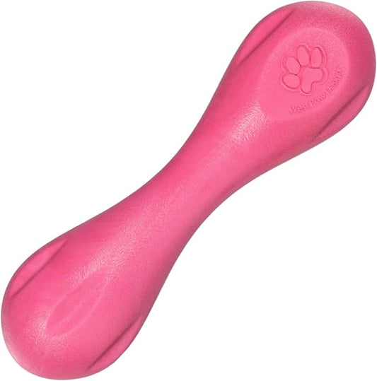 WEST PAW Zogoflex Hurley Dog Bone Chew Toy – Floatable Pet Toys for Aggressive Chewers, Catch, Fetch – Bright-Colored Bones for Dogs – Recyclable, Dishwasher-Safe, Non-Toxic, X-Small, Geranium