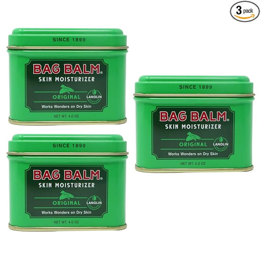 Bag Balm Vermont's Original for Dry Chapped Skin Conditions - Hand & Body (4 Ounce (Pack of 3))