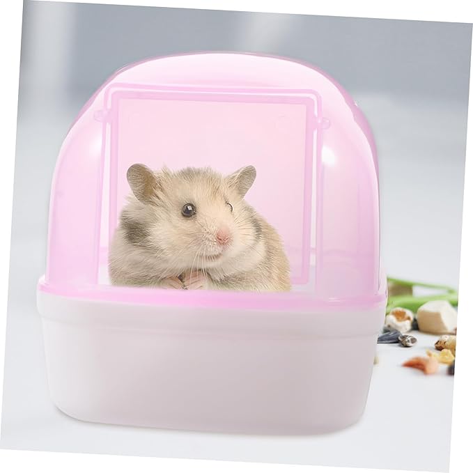 UPKOCH 2pcs Automatic Door Opening Hamster Bath Box Plastic Hamster Tub Household Container Pet Accessory