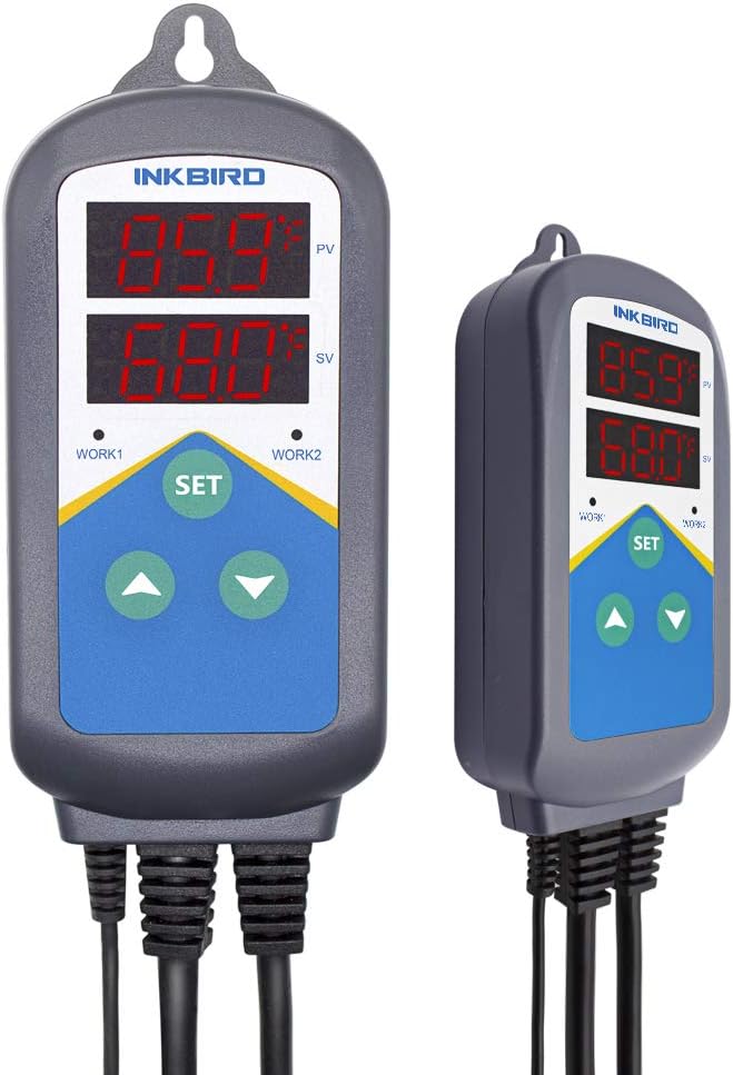 Inkbird Digital Temperature Probe Controller Thermostat Timer AC 110V 1200W Only Heating Plug Time Switch Reptile Breeding Heater Planting Greenhouse No Cooling Control