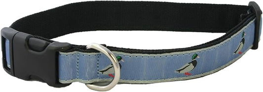The Good Dog Company- Hemp Dog Collar Hunting and Fishing - Mallard and Fly … (X-Large (Fits 25"-30" Neck), Slate Blue Mallard)