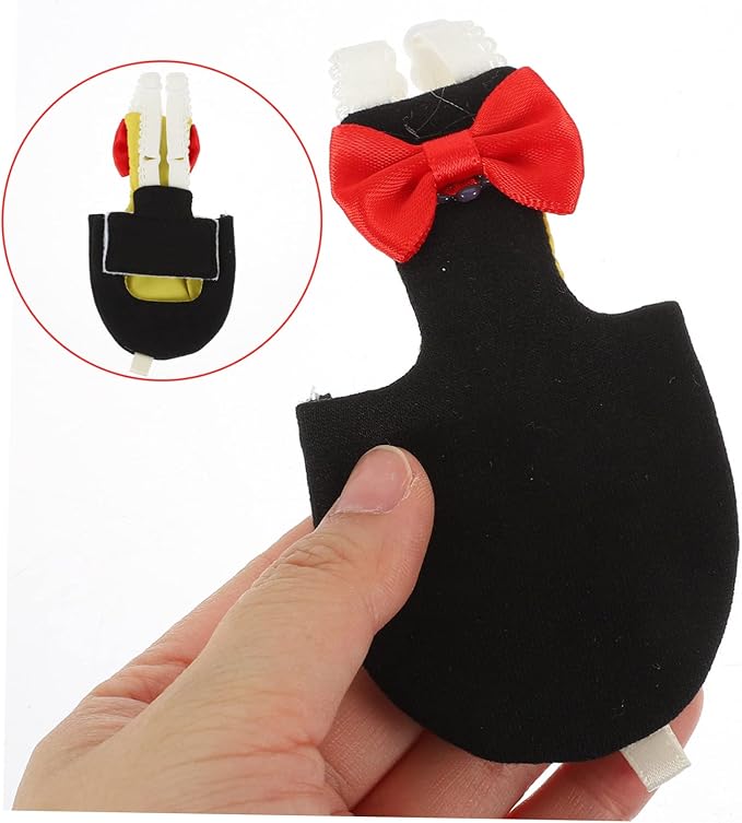 Toyvian Washable Reusable Bird Diaper Parrot Flight Suit with Bow Tie Decorative Clothes for Budgie Parakeet Cockatiel Pet Birds Breathable Comfortable Nappies
