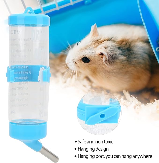 HEEPDD Small Animal Water Bottle, Automatic No Drip Hamster Water Dispenser for Pet Dwarf Hamster Gerbil Rat Chinchillas Guinea Pig Rabbit