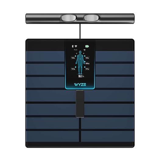 Wyze Smart Scale Ultra BodyScan with Handle – Wi-Fi & Bluetooth Body Composition Scale for Weight, BMI, Body Fat, Muscle Mass, and Segmental Measurement, 400 lbs, Black