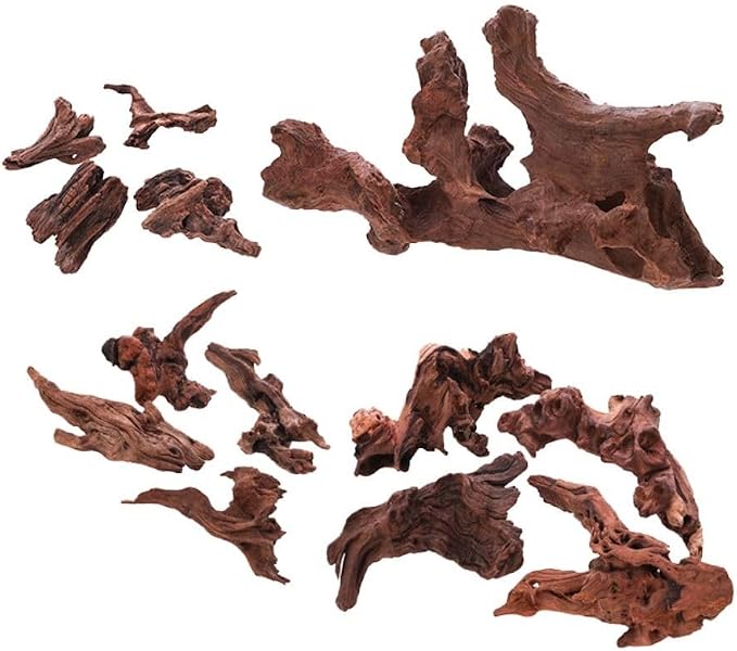Aquarium Driftwood Decorations,Sinkable Natural Wood Branches Fish Tank Decor Assorted Size Trunk Reptile Habitat Terrarium Ornament(M)