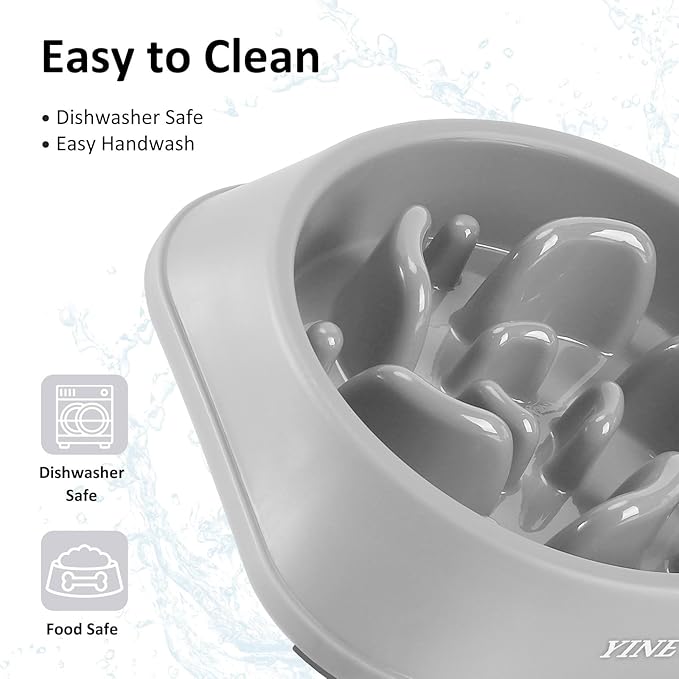 YINEYA 2PCS Slow Feeder Dog Bowls, Pet Supplies that Slow Down Eating, Pet Food Bowls, Maze Dog Puzzle Feeder for Medium Breed