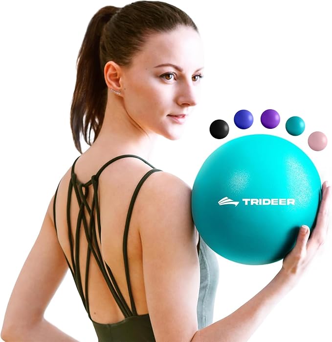 Trideer Exercise Ball for Yoga, Pilates & Fitness – Stability Ball Equipment for Home Gym & Office Chair, Core & Balance Training Accessories, Physical Therapy Equipment, Quick Pump Included, 5 Sizes