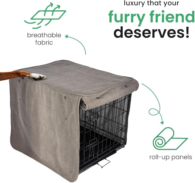 Molly Mutt Jupiter Dog Crate Cover, GOTS-Certified 100% Organic Cotton Canvas Cover for Dog or Puppy Kennel and Cage, Washable, Free of Harmful Chemicals, XXX-Large, Fits 54"x37"x45" Crate