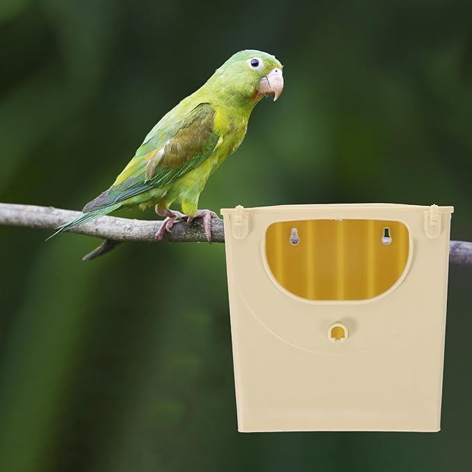POPETPOP 12Pcs Bird Breeding Box - Cockatiel, Parrot, Finch Nesting House, Plastic Birds Nest, Smooth Touch, Easy to Clean
