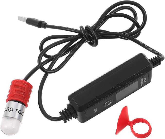 NUOBESTY Betta Fish Tank Heater Robust and Lasting with Adjustable Quartz Tube and Dual Temperature Display, Mini Aquarium Heater for 4l Tropical Fish and Turtle Habitats