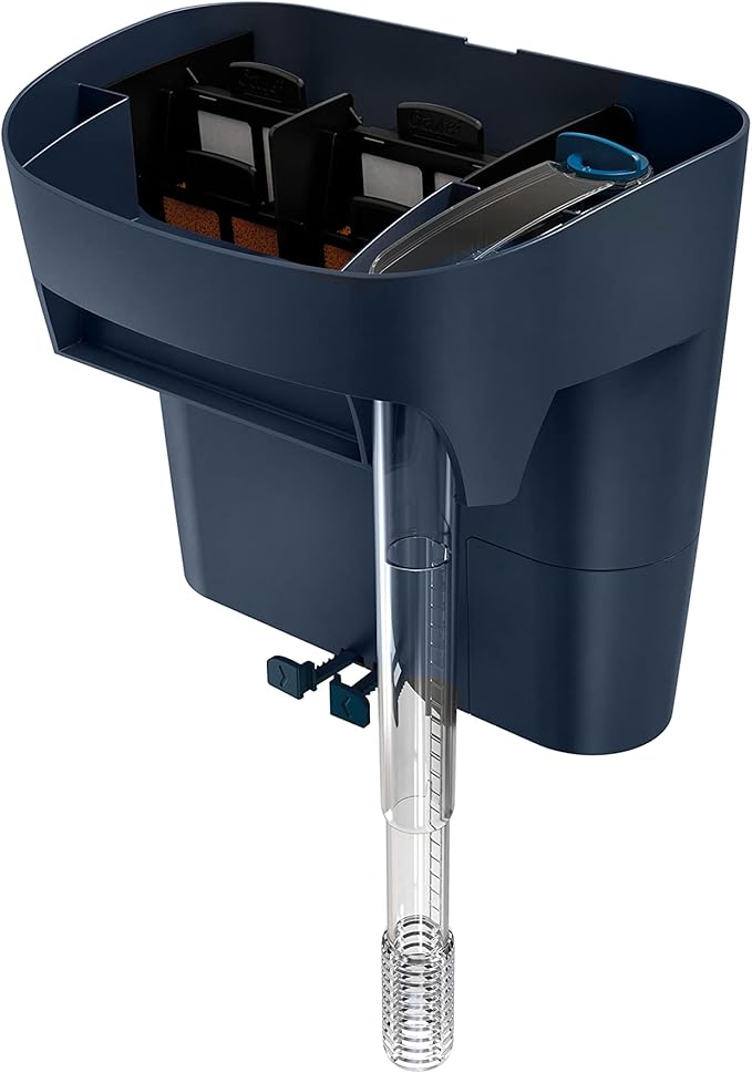 OASE BioStyle Power Filter for Aquariums up to 30 gallons, Multi-stage Filtration, Easy Maintenance, Quiet Hang on Back Filter, Navy Blue