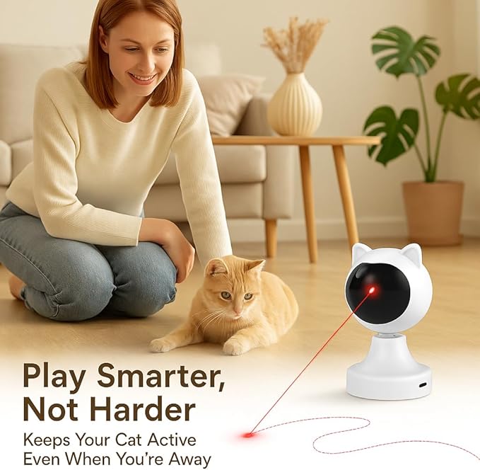 BrightPaws™ Automatic Cat Laser Toy – Smart Interactive Pet Exercise Light with Adjustable Modes, Motion Sensing & Auto Shut-Off