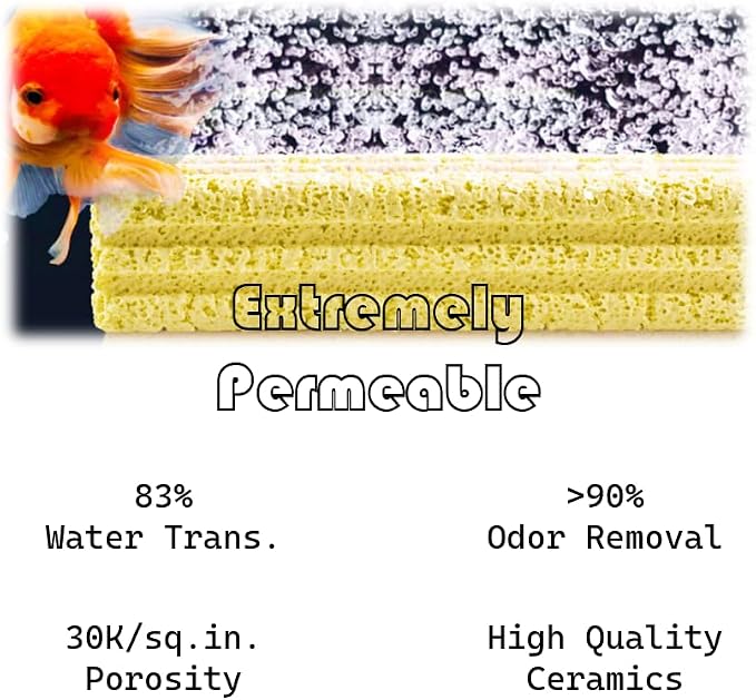 20 Pieces of Porous Ceramic Bacteria House Sticks for Aquarium Fish Tank in Bio Filter Media for 30-60 Gallons of Water