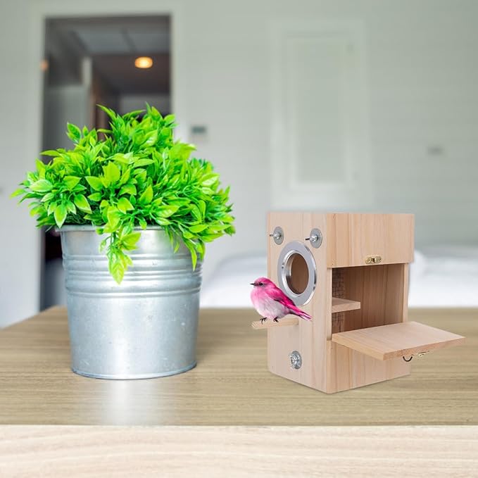 BESPORTBLE Small Bird Nesting Box: Vertical Paulownia Wood Breeding Incubator for Parakeets Cockatiel Conure - Inside Cage House