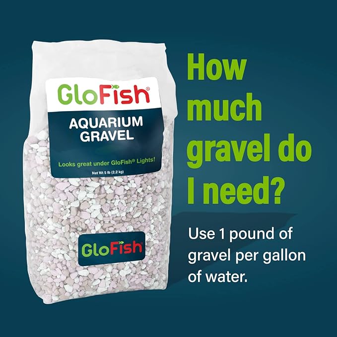GloFish Aquarium Gravel 5 Pounds, Pearlescent, Complements Tanks and Décor (AQ-78484) (Pack of 6)