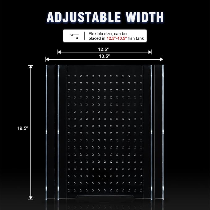 Acrylic Fish Tank Divider for 55 Gallon Aquarium, 55gal Tank Separator