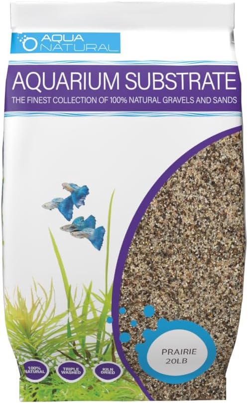 Aqua Natural Prairie Sand 20lb Substrate for aquascaping, Aquariums, vivariums and terrariums