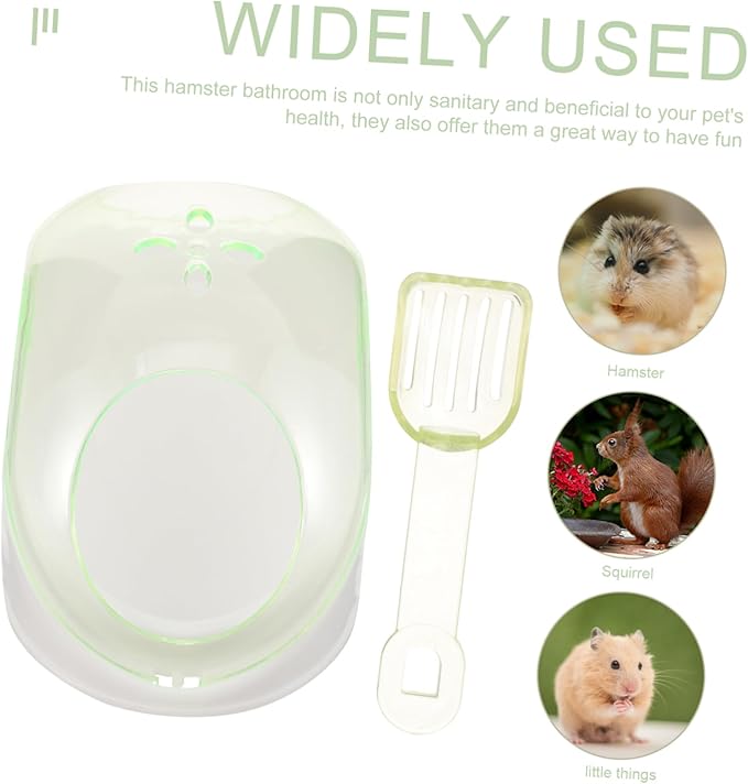 YARNOW 1set Hamster Bathing Container Sand Bath Kit for Hamsters Chinchilla Dust Bath Compact Pet Supply