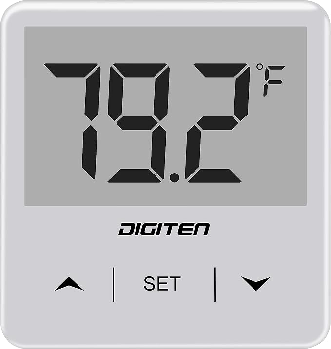 Digital Aquarium Thermometer, Fish Tank Thermometer with Large LCD Display, Stick-on Tank Temp Sensor Ensures Accurate Reading, No Wires C/F Switch