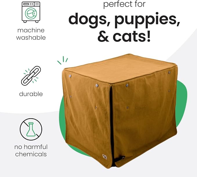 Molly Mutt Fast Car Dog Crate Cover, GOTS-Certified 100% Organic Cotton Canvas Cover for Dog or Puppy Kennel and Cage, Washable, Free of Harmful Chemicals, X-Large, Fits 42"x28"x31" Crate