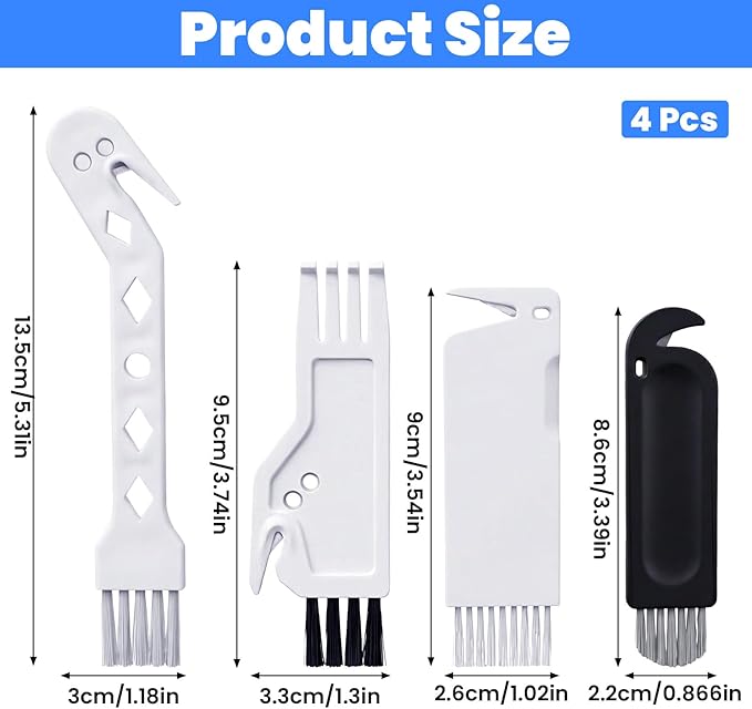 4 PCS Handheld Vacuum Cleaner Brush, 4 Styles Universal Dusting Brush, 2 in 1 Vacuum Roller Cleaning Tool for Sweeping Robot