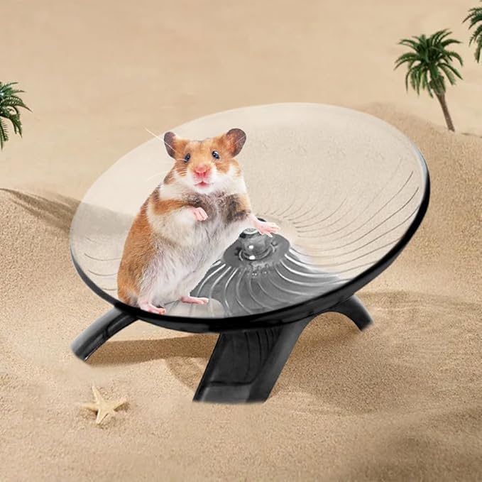 Silent Hamster Wheel,Small Pets Exercise Wheel Hermit Crab Spinner Exercise Running Wheels for Gerbil Ferret Chinchilla and Dwarf Hamster(7.09 inch,Color:Grey)