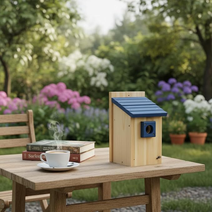2pk XXXLL Bluebird Houses for Outside,Heavy Duty Western Red Cedar Audubon Bird House for Outdoor,Wall Pole Mountable,1.5” Metal Guard Hole 13/16" Thick, Assembling Need, 2026 Updated Version(A)
