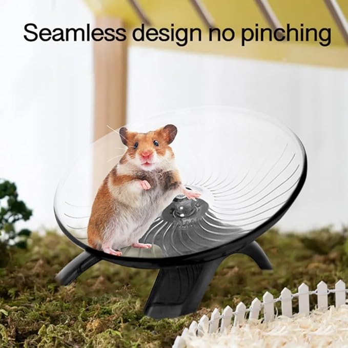 Hamster Wheel, Hermit Crab Climbing Toys Silent Exercise Running Wheel, 18cm Small Animal Exercise Wheels Hermit Crabs Wheel for Hamsters, Gerbils, Mice or Other Small Animals
