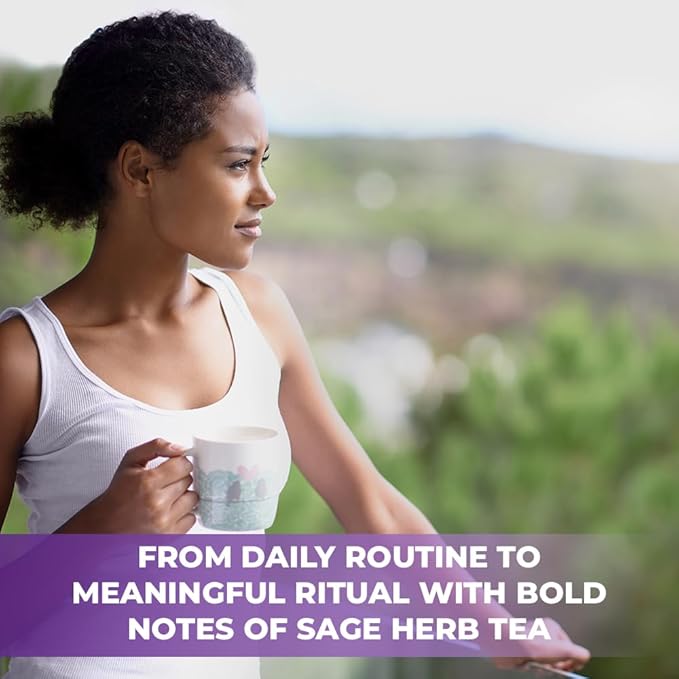 100 Bags Dried Sage Herb Herbs Tea (Salvia officinalis) - 100 count Tea Bags Sage Herbal Tea