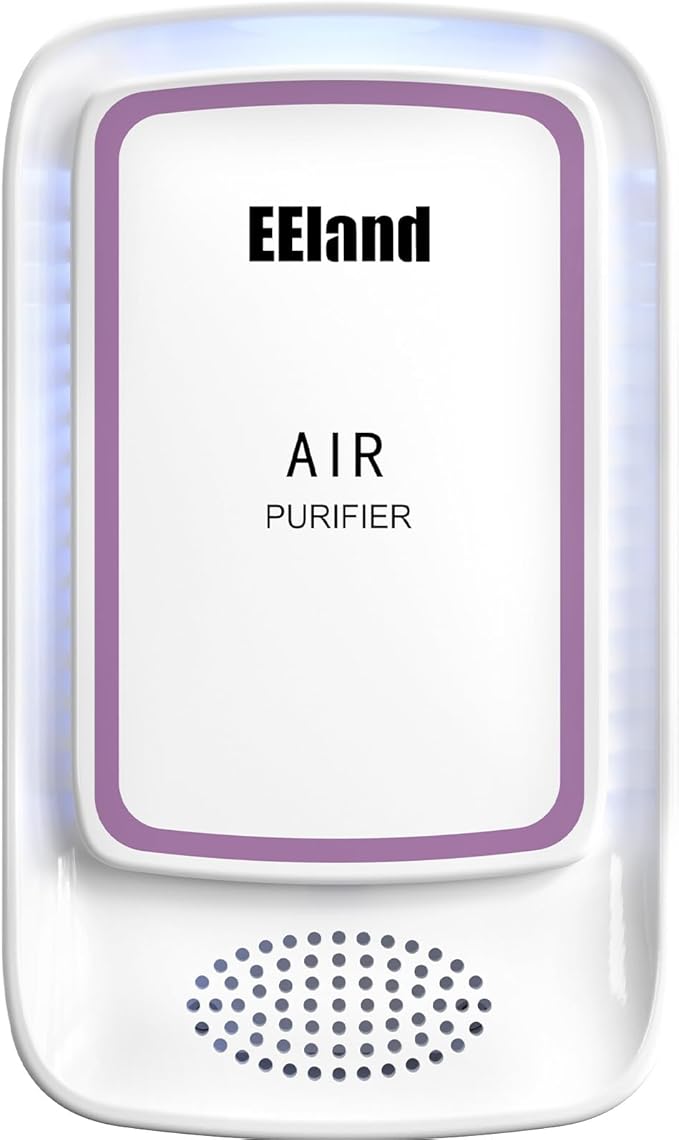 Plug In Air Purifier for Home Pets, Ionic Air Ionizers & Pet Odor Eliminator, Litter Box Deodorizer for Cats, Compact Filterless Air Freshener for Kitchen, Bedroom, Small Room, Ozone Free, 4-Pack