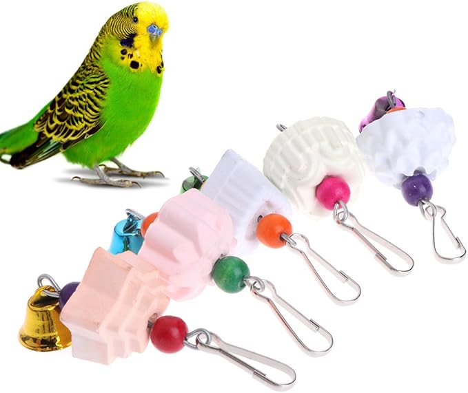 Parrot Beak Trimmer Stone Chinchilla Grinding Teeth Lava Block Mineral Rock Chewing Toy with for Macaw Calcium Powder