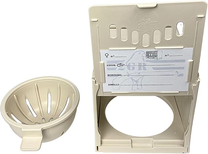 Plastic Bird Nest Box, Removable and Portable Nest Cup with Sliding Back Door for Easy Cleaning and Deposit to Store The Eggs of Canaries, Finches, Exotic Birds and Small Parrots