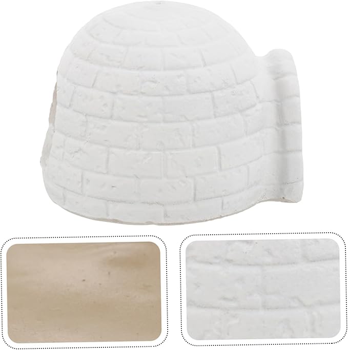 Generic Ceramic Hamster Hideout Small Cooling Igloo Nest Hut for Small Animals Pet House Refreshing Shelter with Unique Design