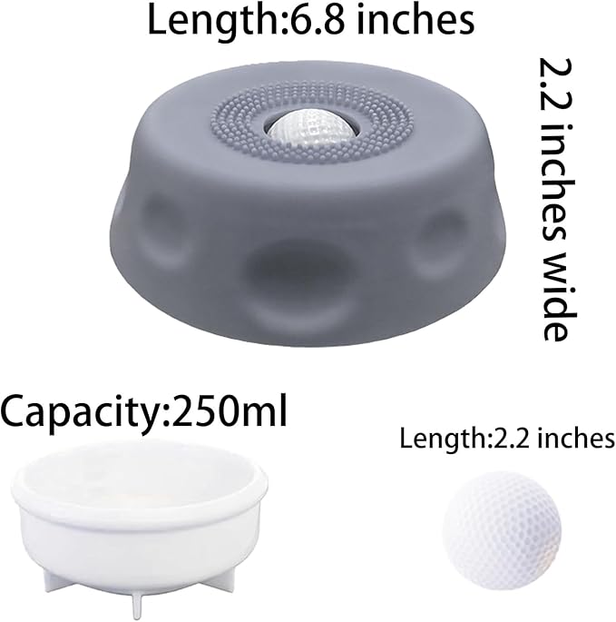 Dog Lick Bowl with Ball,Lick Ball Bowl for Dogs,Dog Licking Bowl with Rolling Ball,Slow Feeder Ball Bowl to Slow Pet Eating,Rolling Ball Dog Bowl Give Pet More Time to Enjoy Eating. (Gray-2pcs)