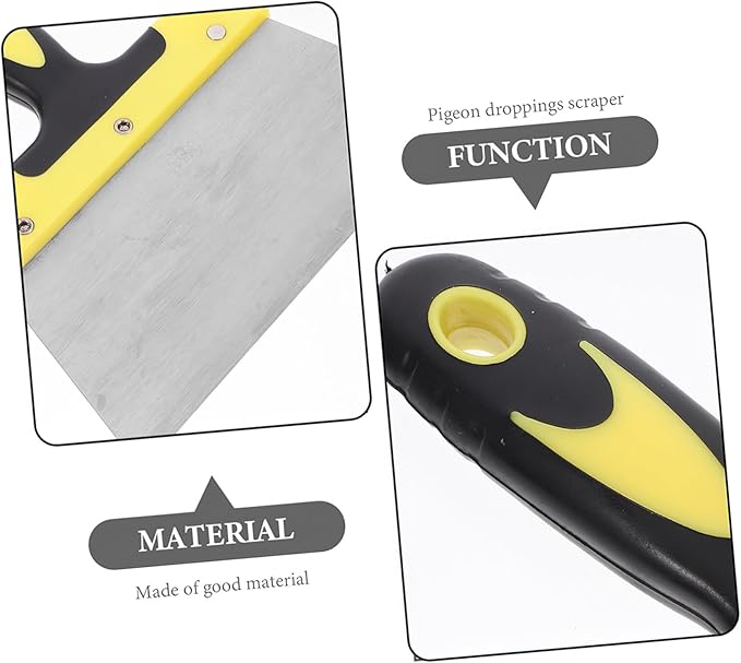 ORFOFE Guano Cleaning Scraper Bird Poop Droppings Cleaning Stainless Steel Blade