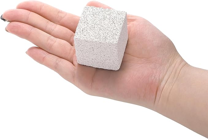 DEAYOU 30 Pack Small Animal Lava Bites, Hamster Teeth Grinding Block, Bunny Chew Toys, Natural Mineral Calcium Square Stone for Chinchilla, Squirrel, Rat, Parrot, Rabbit, Guinea Pig, 1.57"×1.57"×1.57"