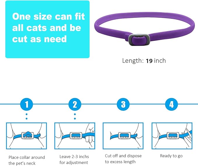 Calming Collar for Cats - Pheromone Calm Collars, Anxiety Relief Fits Small Medium and Large Cat - New Version - Adjustable and Waterproof with 100% Natural 2 Pack