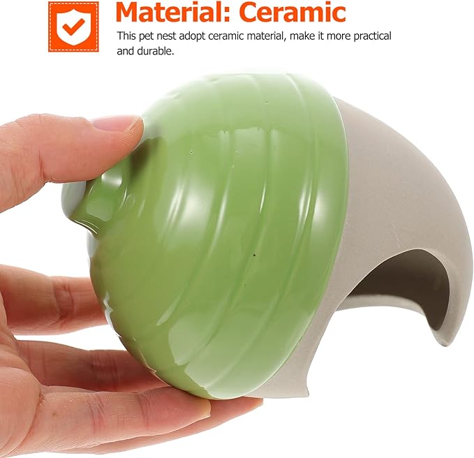 Tiny Ceramic Nest Hamster Bed Portable Hide Toy for Small Pet Guinea Pig