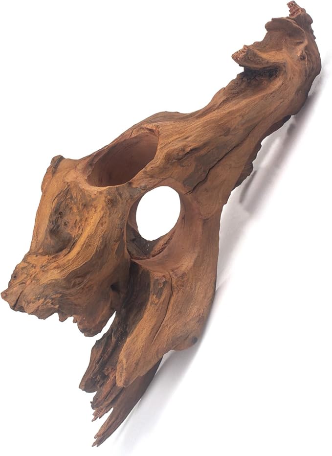 emours Porous Natural Driftwood for Aquarium, Aquascaping Driftwood with Holes, Hand-Selected Tunnels & Hideouts, Aquascaping Hardscape, Terrarium Reptile Décor, No Paint or Resin (8-12" (20-30 cm))