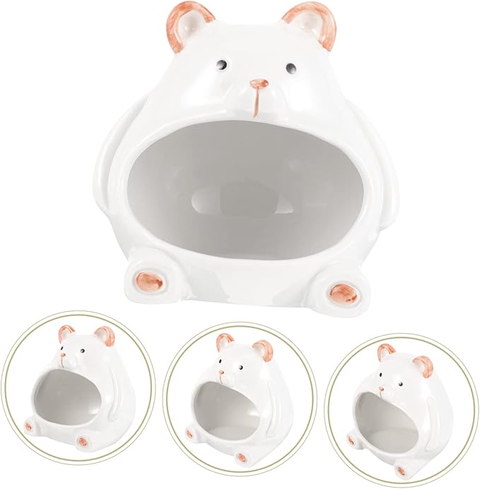 Natural Ceramic Hamster House Chinchilla Cooling Home Pet Nest Hideout for Guinea Pig