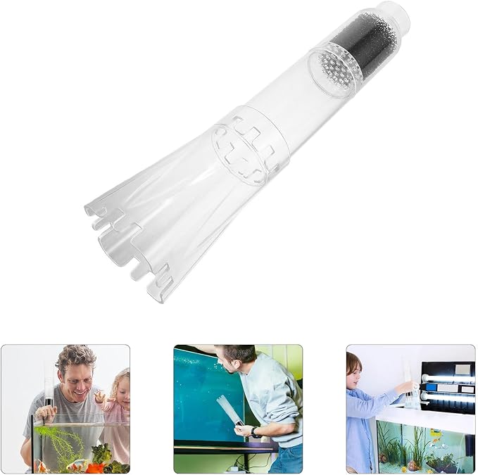 INOOMP Aquarium Sand Cleaner Tube Head Replacement Nozzle for Fish Tank Substrate Vacuum, Acrylic and Sponge Gravel Siphon Attachment for Efficient Tank Bottom Cleaning and Weekly