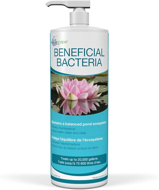 Aquascape Beneficial Bacteria Liquid Water Treatment for Ponds and Water Gardens (32 Oz / 946 ml)
