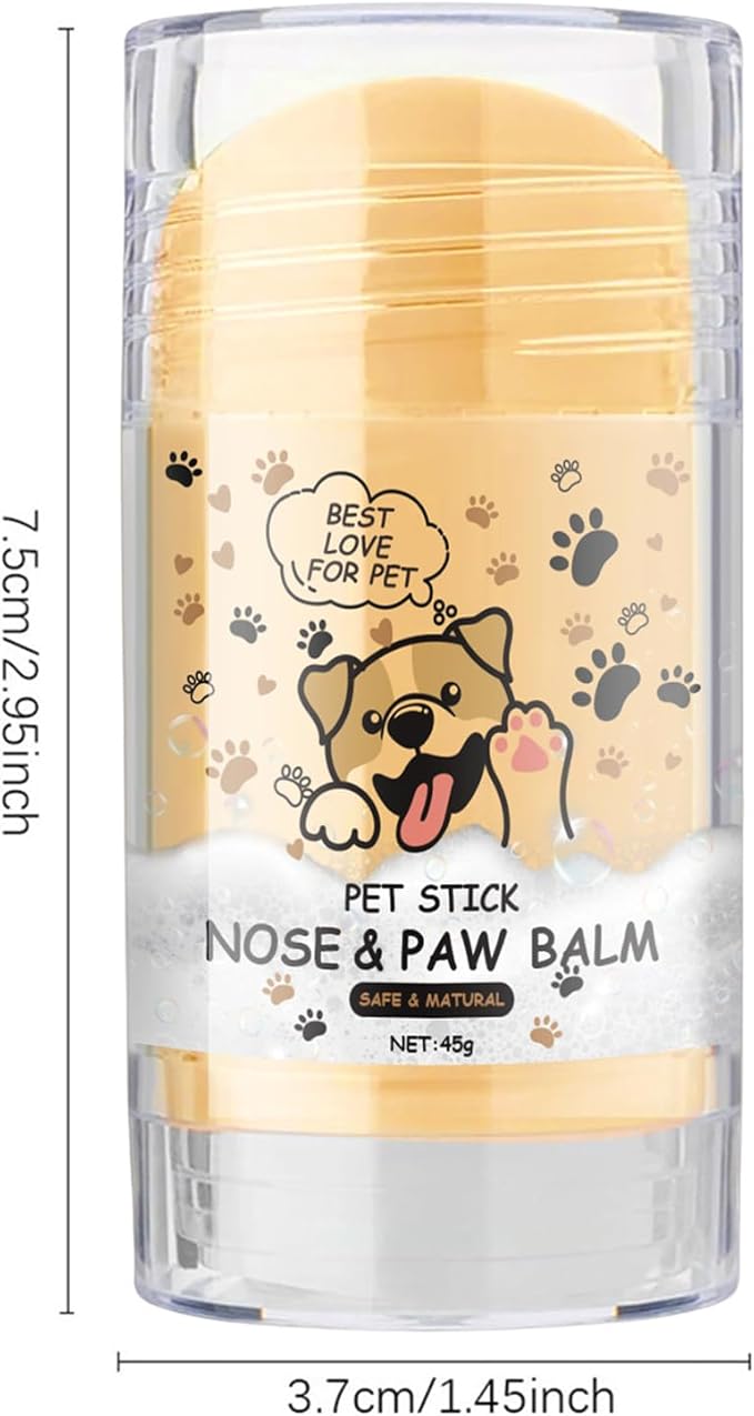 Dog Paw Balm, Hydrating Nose Stick, 1.46x2.95 Inch Strong Build Gear, Lick-Safe Tool, Stylish Winter Aid with Compact Design, Nourishing Helper for Puppies Kittens Cats Adults Indoor Backyard and Yard